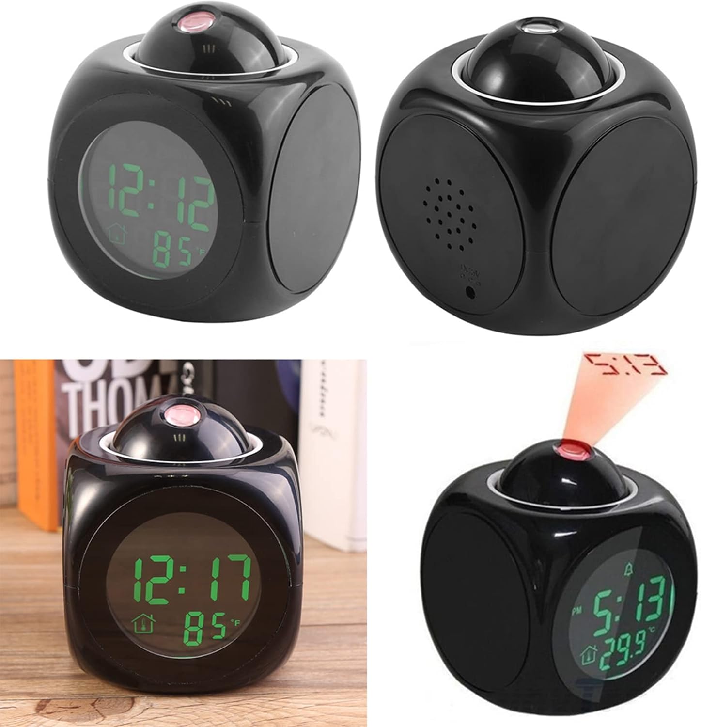 Projection Alarm Clock for Bedroom Ceiling
