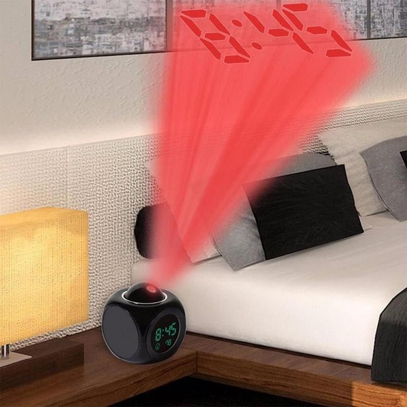 Projection Alarm Clock with LED and Temperature Display