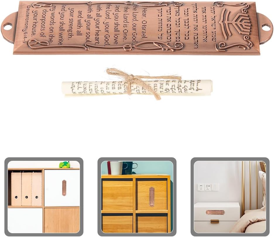 LUOZZY 2pcs Israeli Mezuzah Door Decor with Scrolls