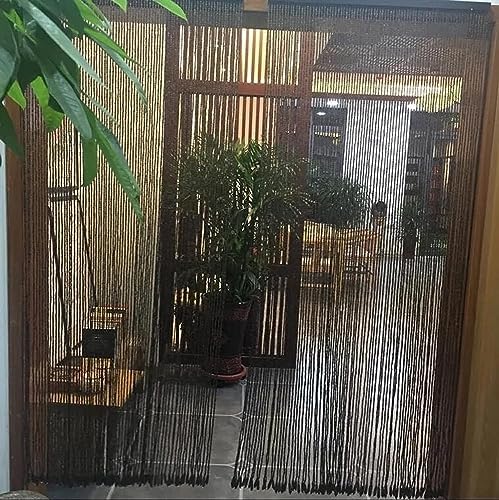 Wcxixo Wooden Bamboo Beaded Curtain for Doorway