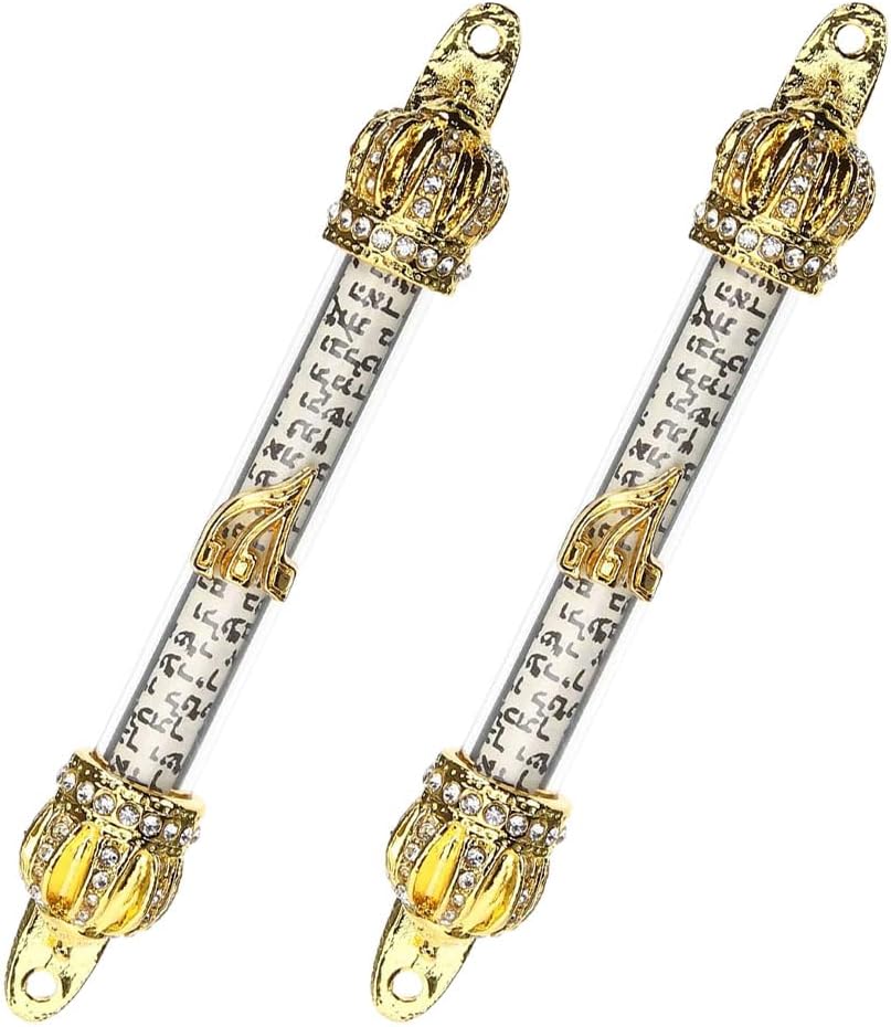 LUOZZY 2 Pcs Metal Mezuzah Door Hanging Set
