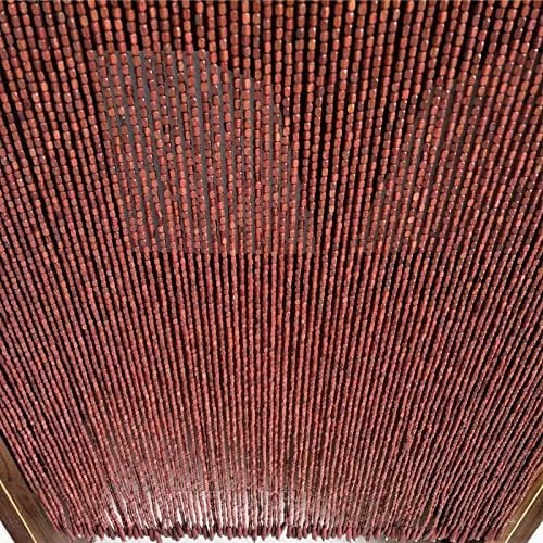 Natural Bamboo Beaded Curtain Panel for Doorway Decor