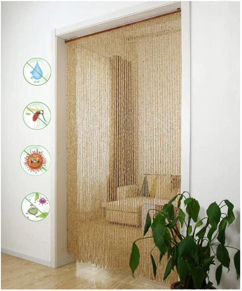 Natural Wood Beaded Curtain for Home Decoration