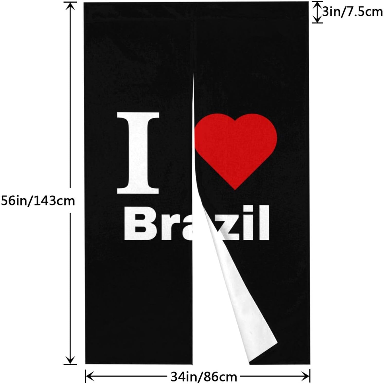 I Love Brazil Blackout Curtains for Doorways