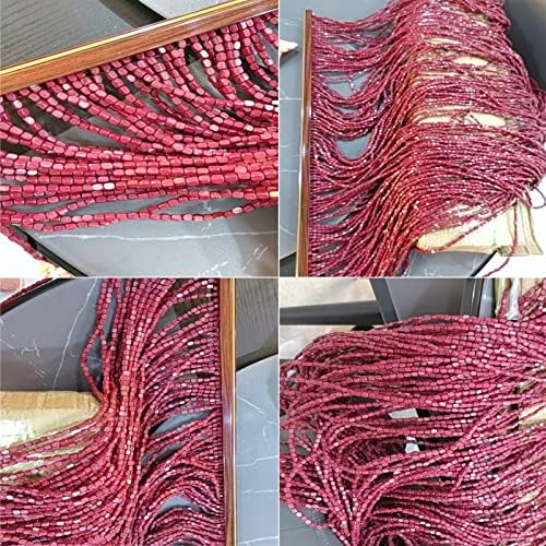 LEOSXA Bamboo Bead Curtain with Fittings 120 Strands