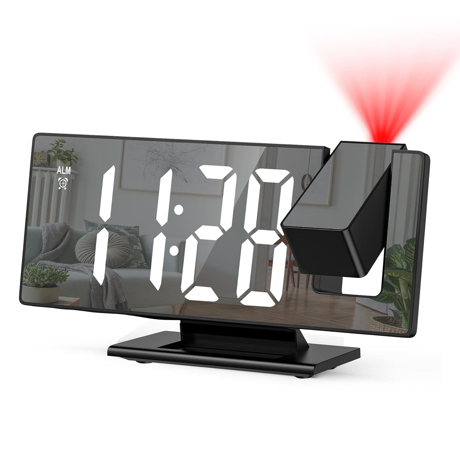 OQIMAX 78 Inch Mirror Projection Alarm Clock