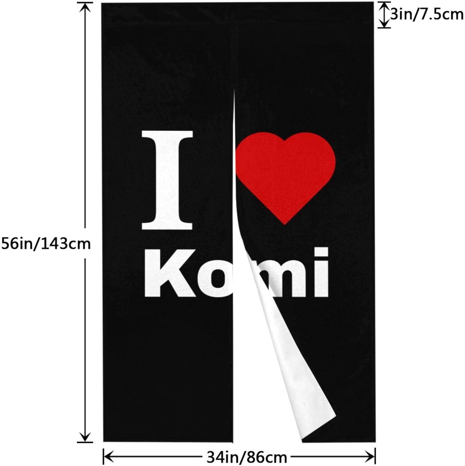 I Love Komi Blackout Curtains for Doorway 34x56in