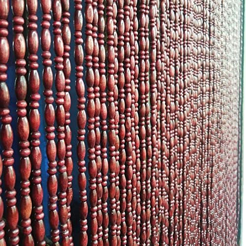 NA Beaded Curtain Wooden Panel for Room Divider