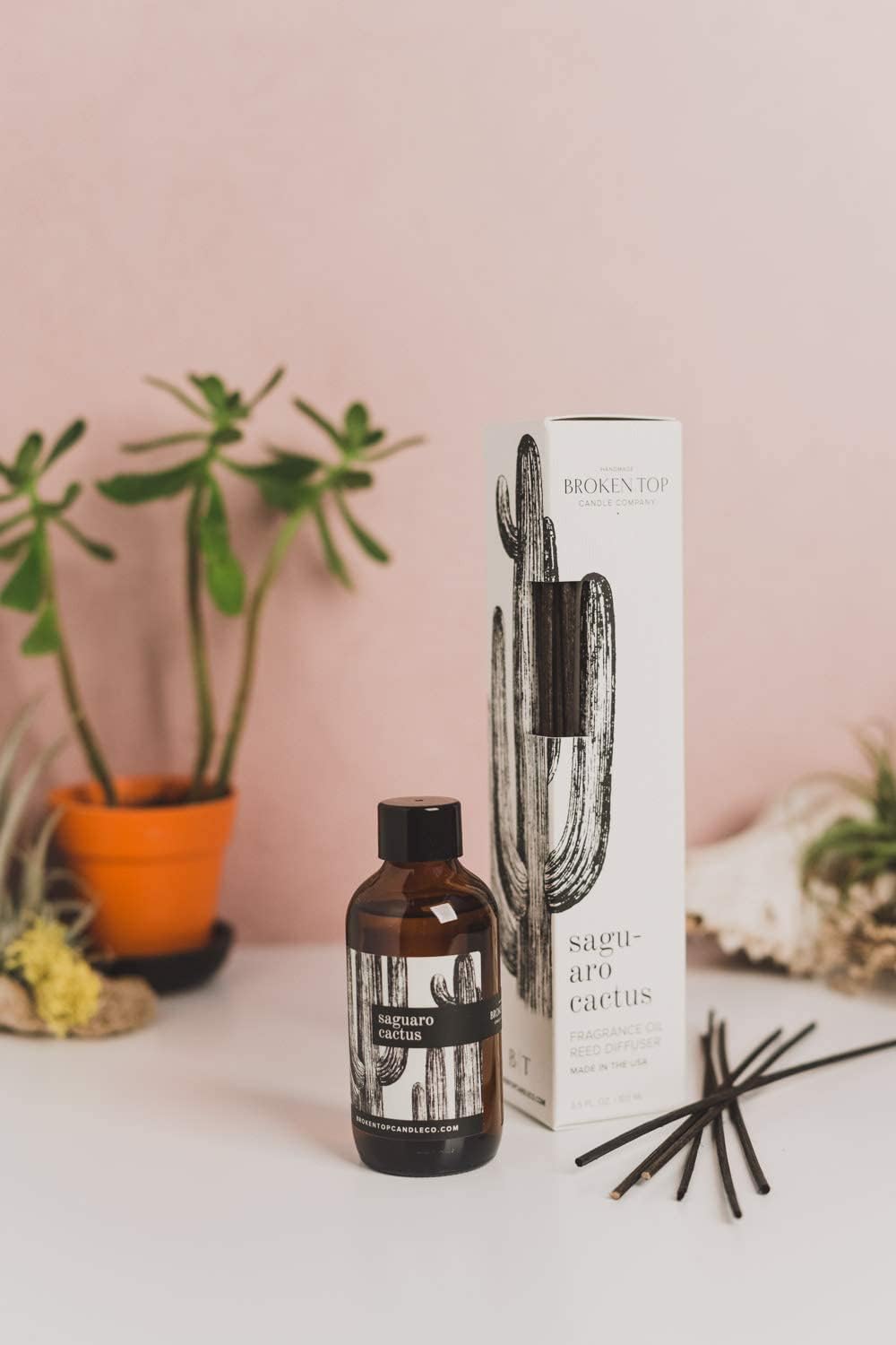 Broken Top Natural Reed Diffuser Set Saguaro Cactus