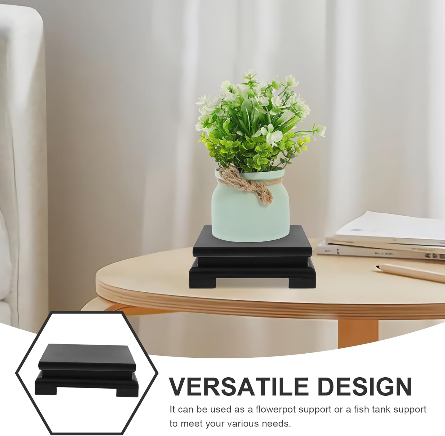Versatile Wooden Display Stand for Plants and Decor