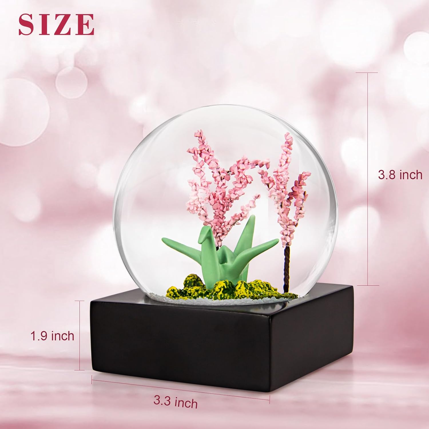 Cherry Blossom Snow Globe for Girls and Women