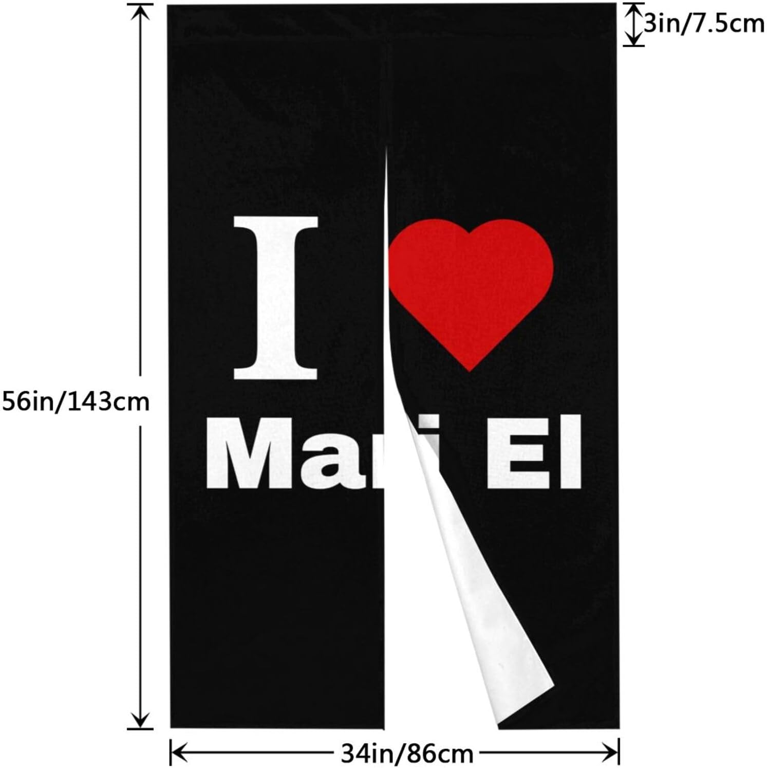 I Love Mari El Blackout Curtains 34x56in Door Panel Shading
