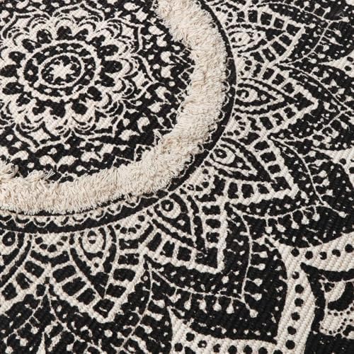 LEEVAN Boho Runner Rug 2x4 ft Mandala Design with Tassels