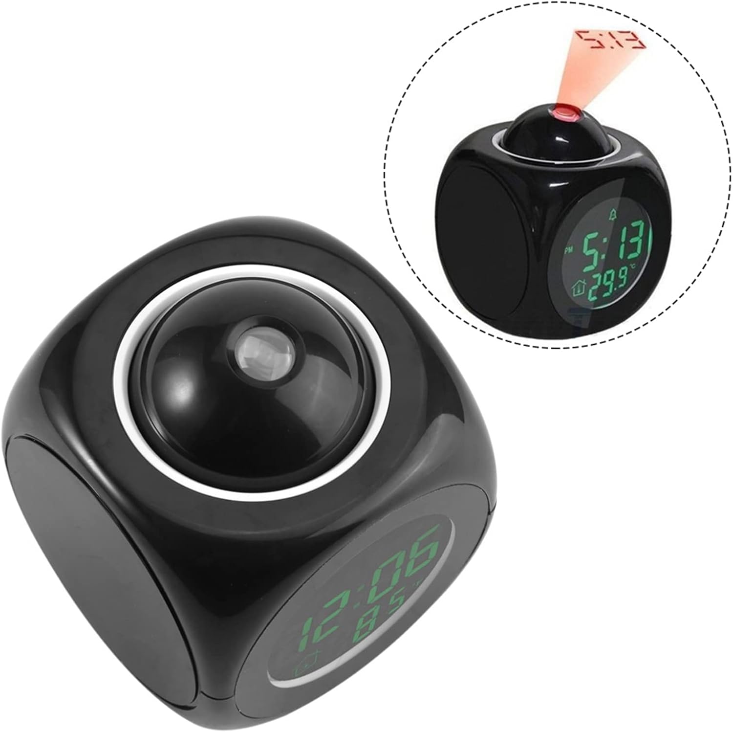 Projection Alarm Clock for Bedroom Ceiling