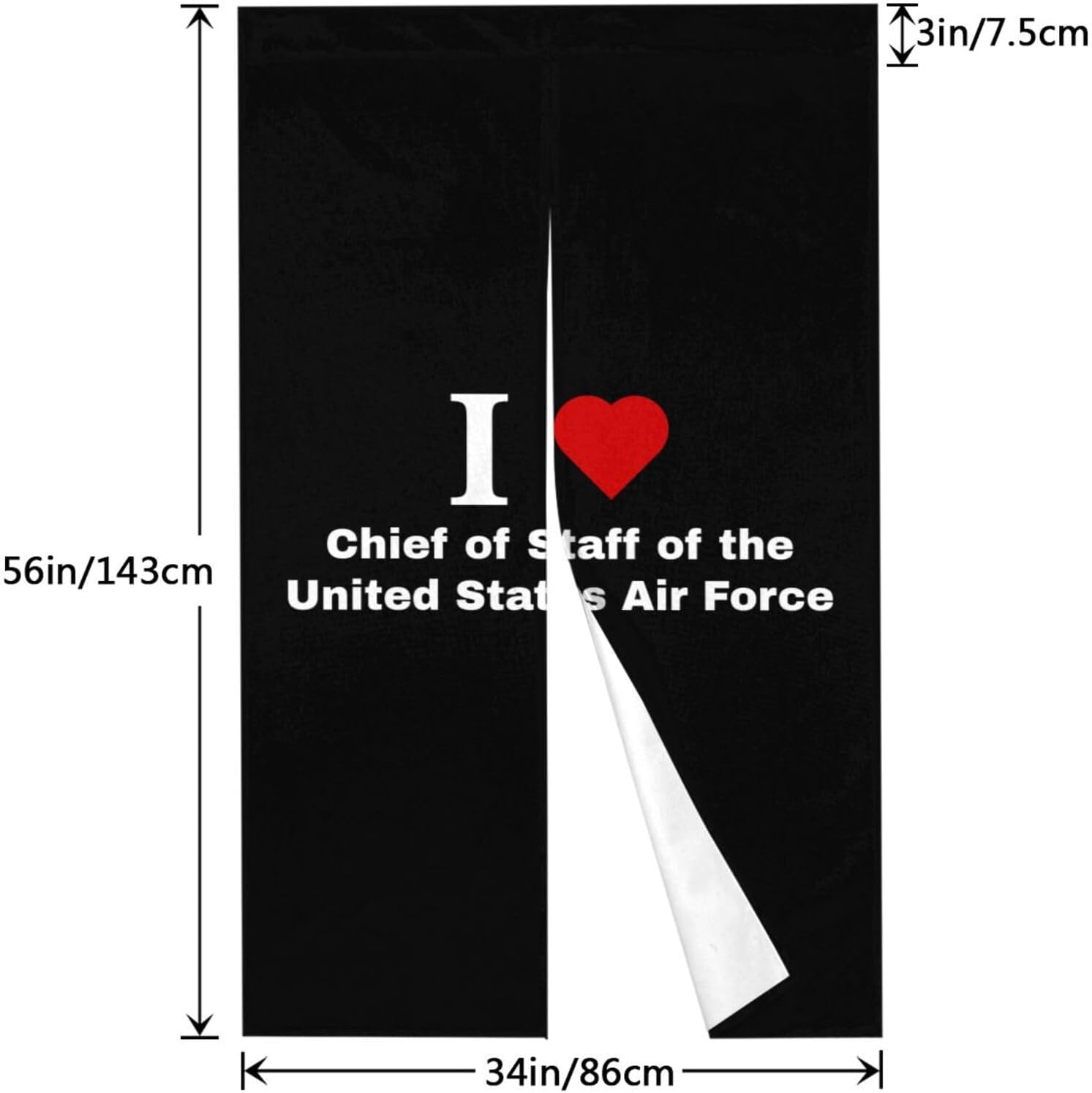 I Love Chief of Staff Blackout Curtains 34x56in
