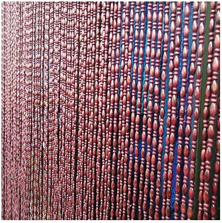 NA Beaded Curtain Wooden Panel for Room Divider