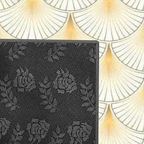 Modern 3D Art Deco Area Rug Seamless White Gold Shells Yoga Mat
