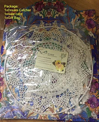 Extra Large White Dream Catcher 16 inch Diameter 36 inch Long