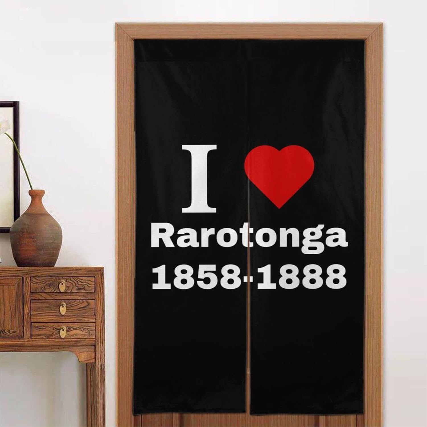 I Love Rarotonga Blackout Curtains for Doorways 34x56in