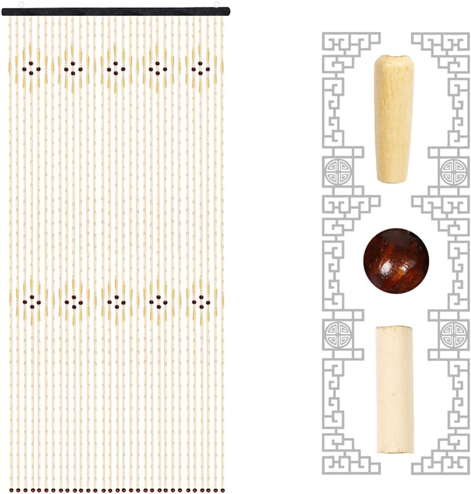 31 Strands Bamboo Wood Beaded Curtain for Doorway