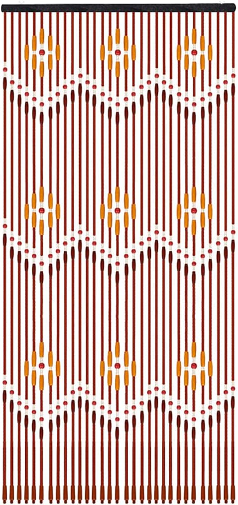 ZHOUXIAO Solid Wood Beaded Curtain 31 Strands 90x220cm