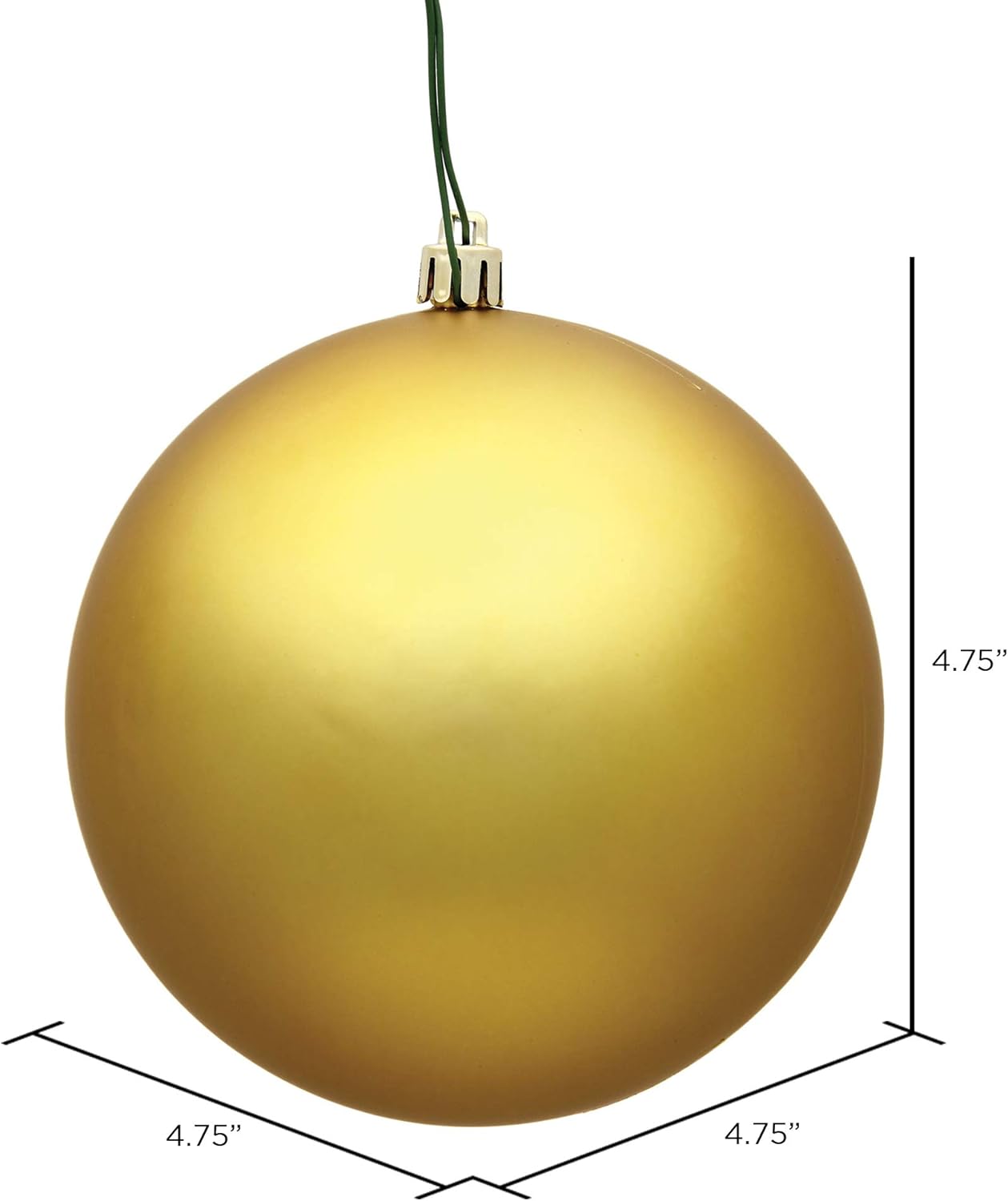 Vickerman 475 Inch Gold Matte Ball Ornament 4 Pack