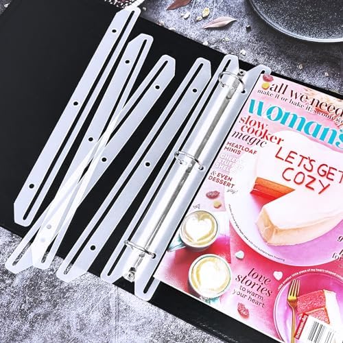 CollectHall Magazine Holders 40 Pack Translucent White 3 Hole Punched