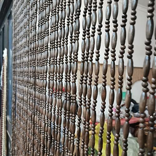 Natural Doorway Bamboo Beads Curtain with Hooks and Accessories