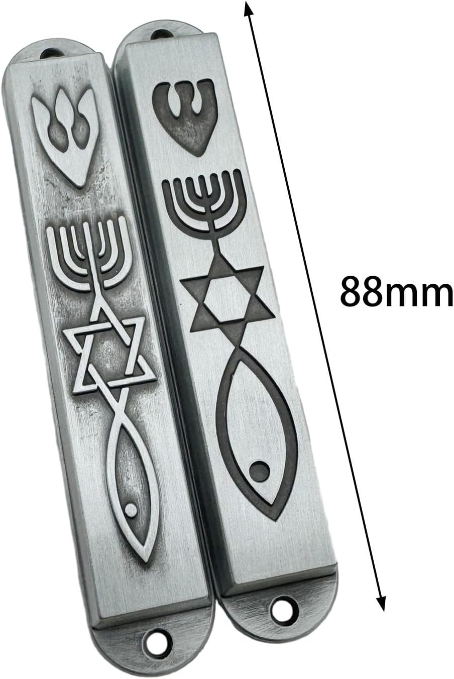 2 Pieces Modern Metal Mezuzahs for Door Decorations