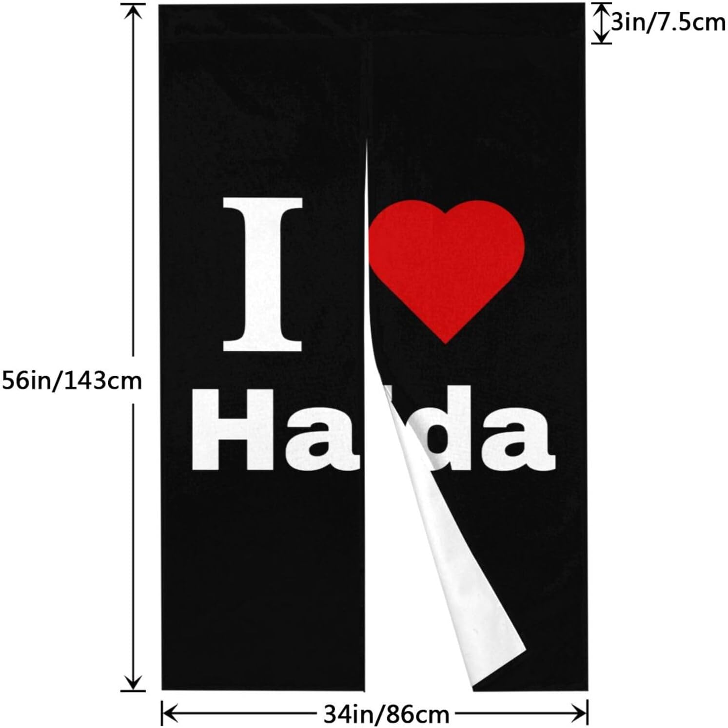 I Love Haida Blackout Curtains Doorway Panels 34x56in