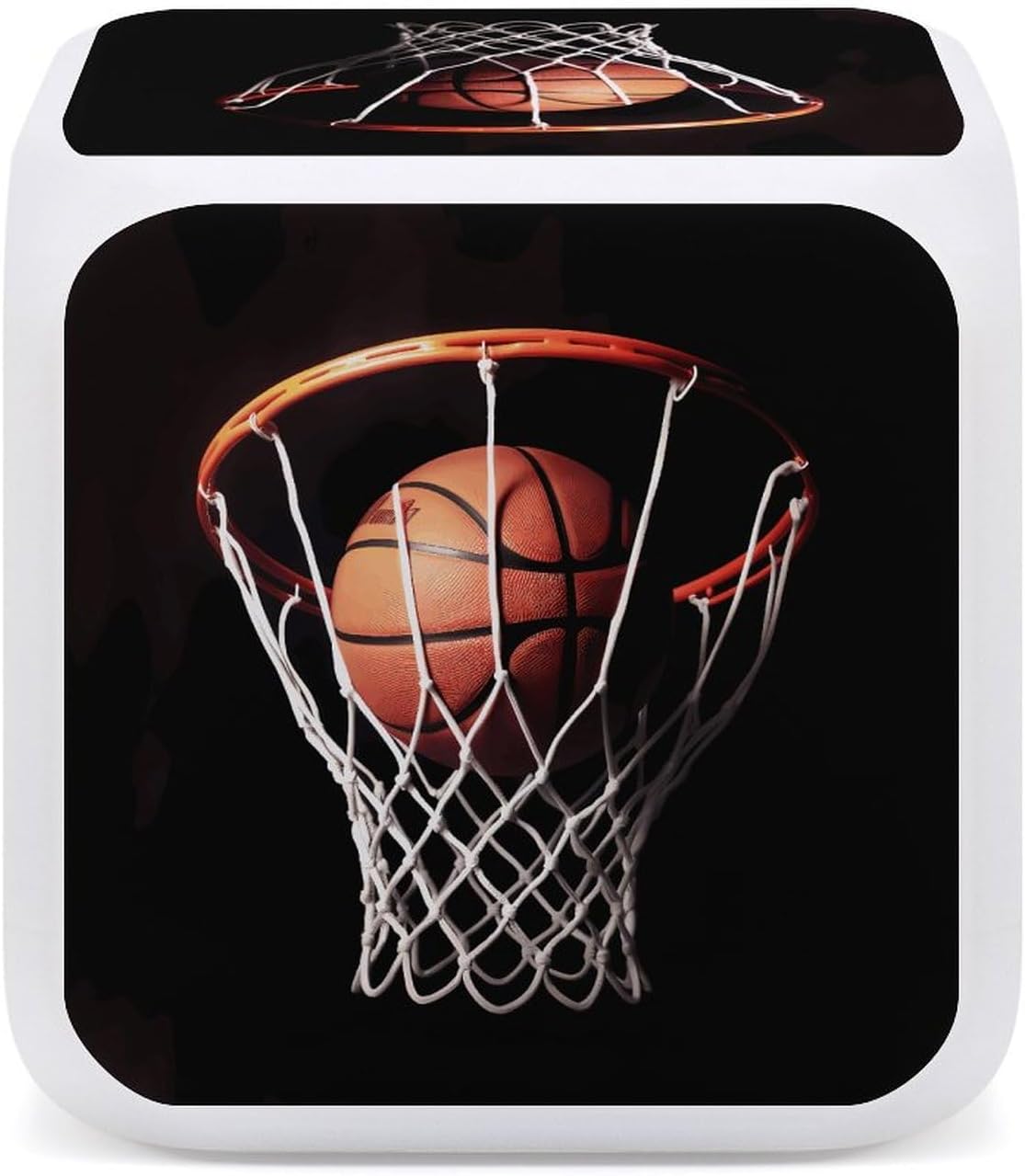LED Alarm Clock with Basketball Print