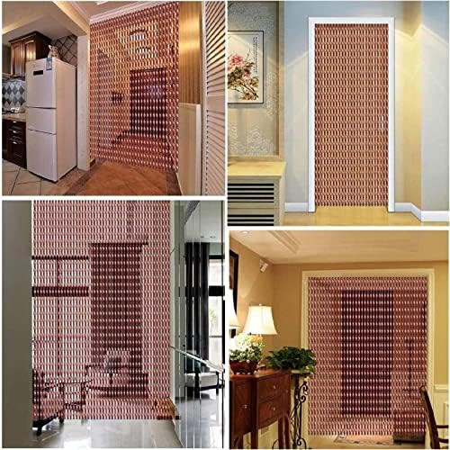 Retro Style Wooden Beaded Curtain for Doorways