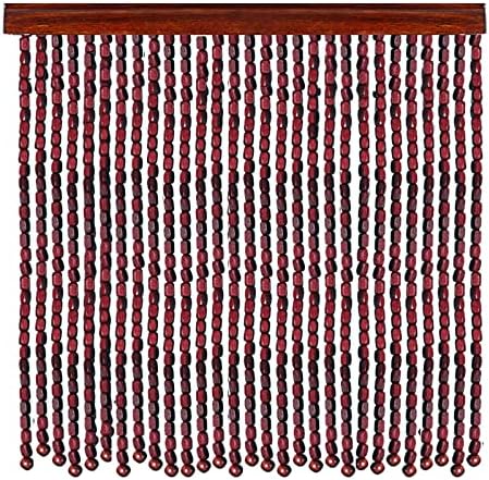 Natural Wood Bamboo Beaded Curtain for Home Doorways