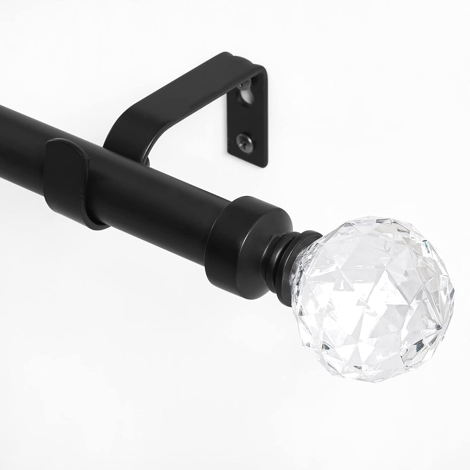 NICETOWN Adjustable Curtain Rods 28-48 Inch Matte Black