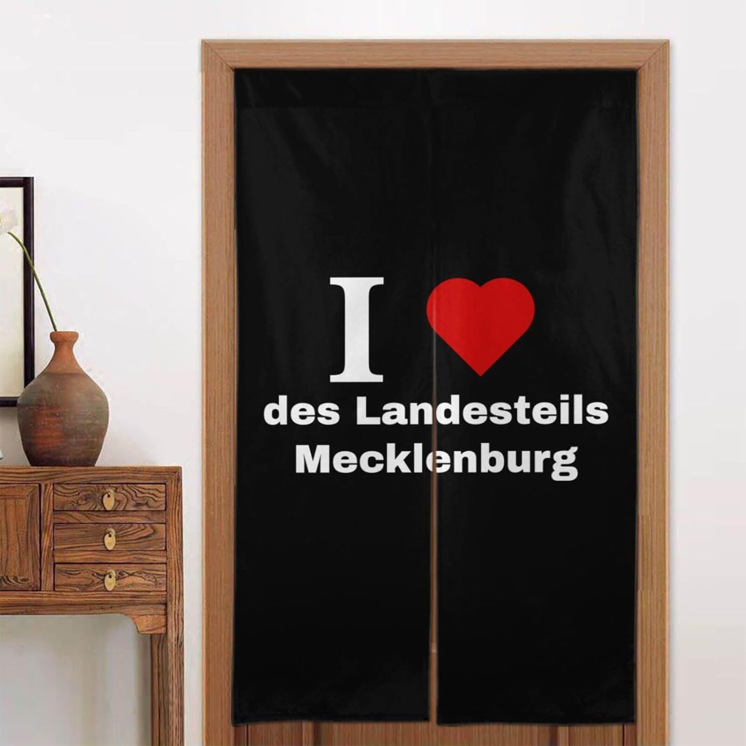 I Love Des Landesteils Mecklenburg Blackout Curtains for Doorways