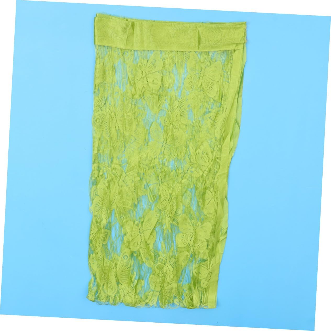 PRETYZOOM Green Strip Tassel Curtain Room Divider for Privacy and Natural Light