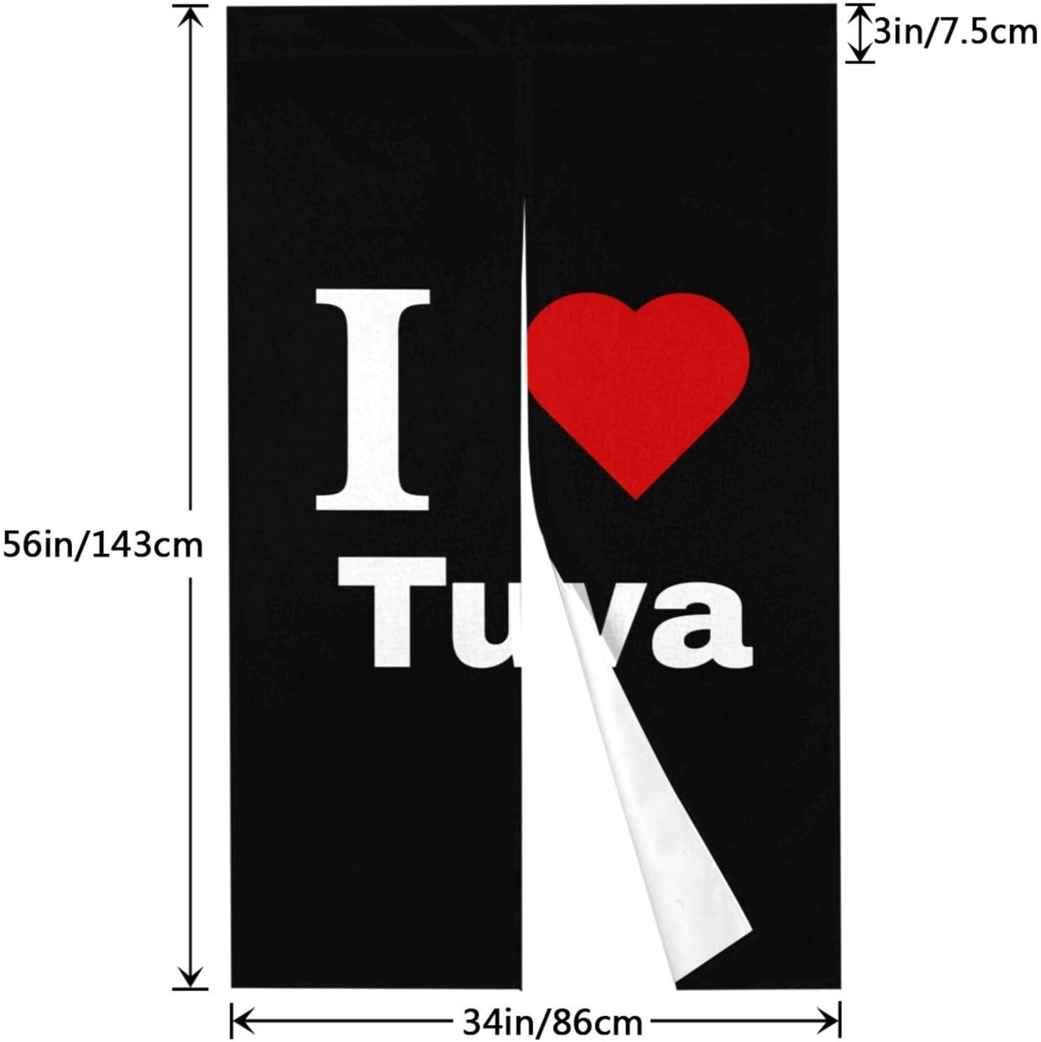 I Love Tuva Blackout Curtains for Doorways and Windows