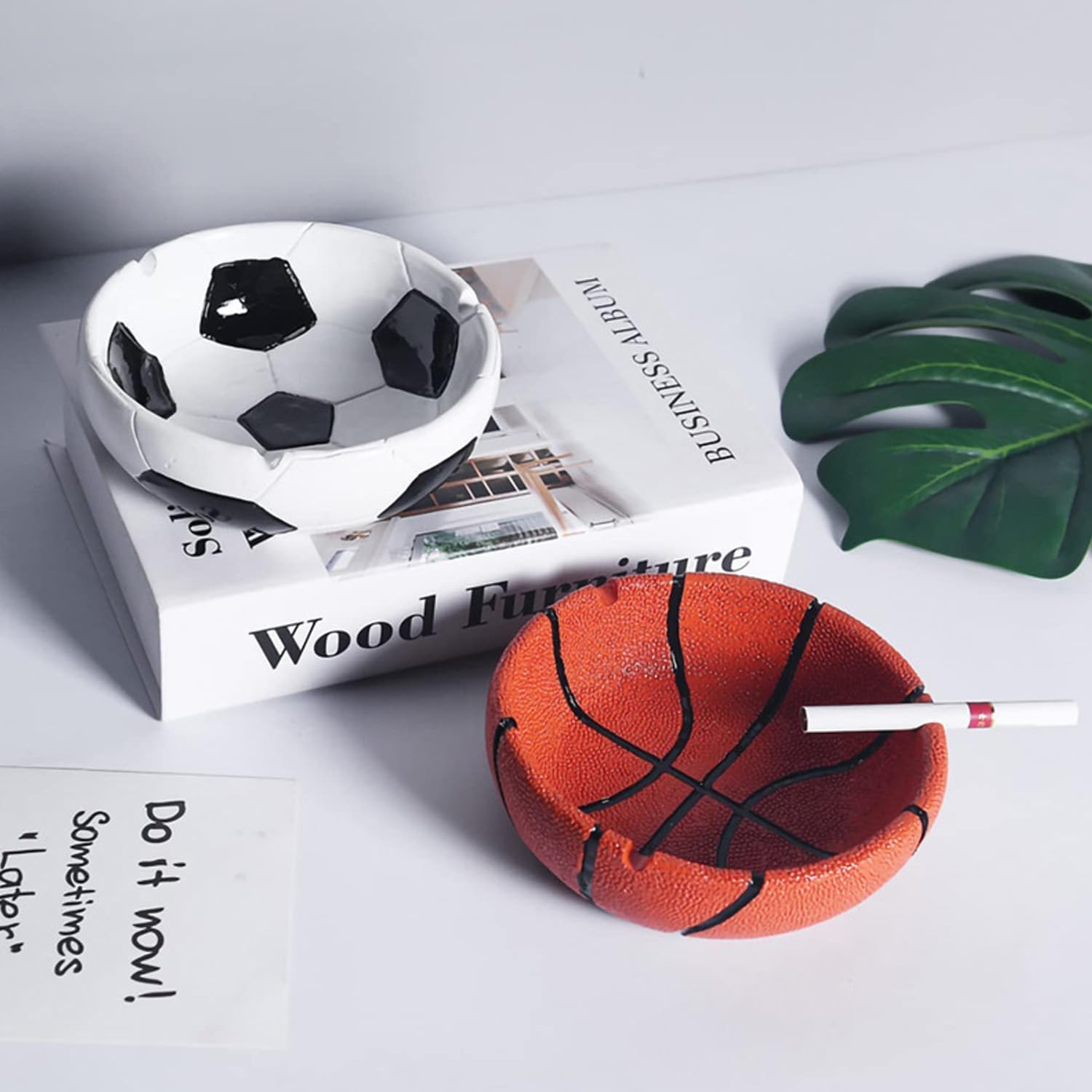 1PCS Soccer Resin Ashtray Creative Sports Decor