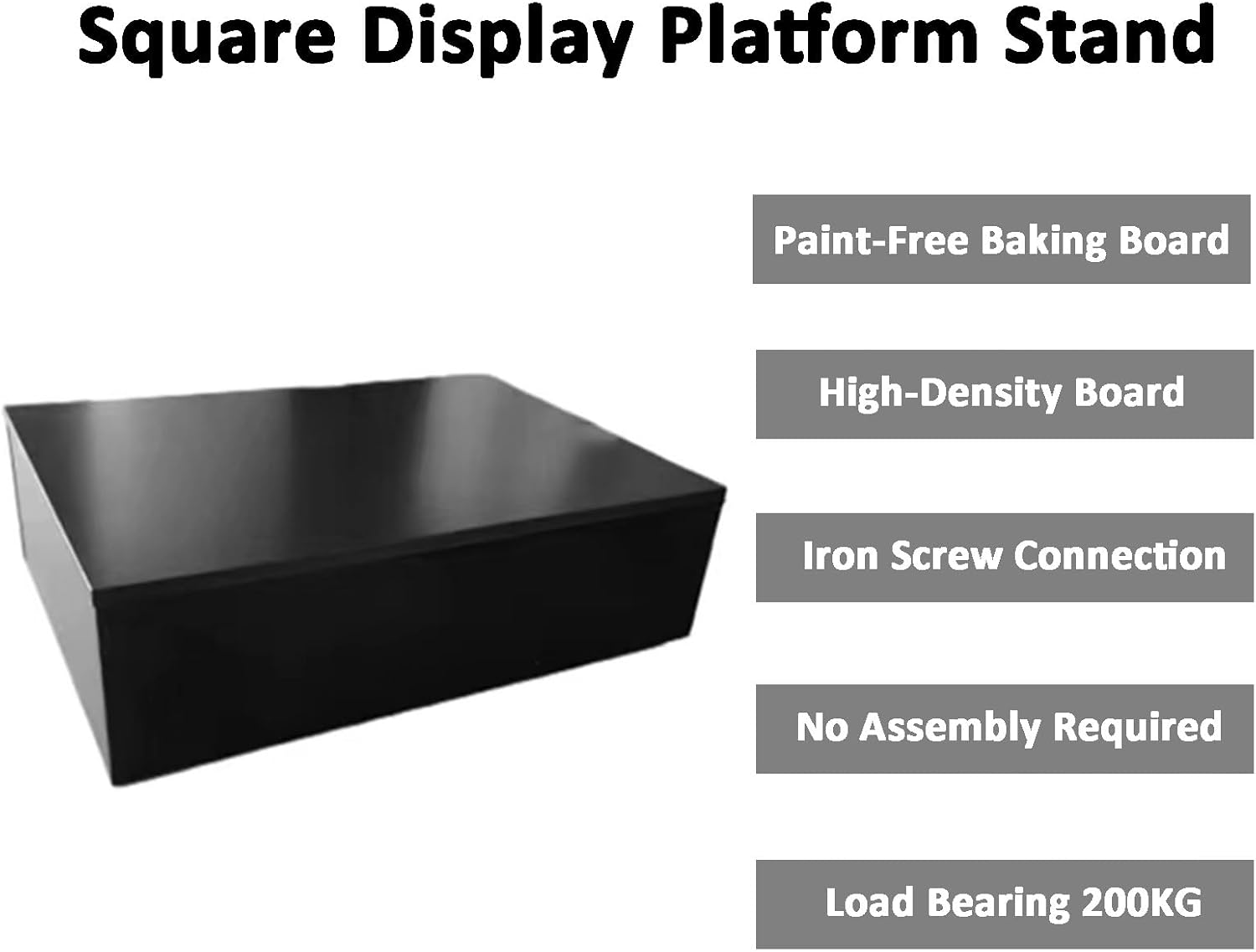 ZDMEI Rectangular Display Pedestal Stand 200KG Black 160x40x10cm