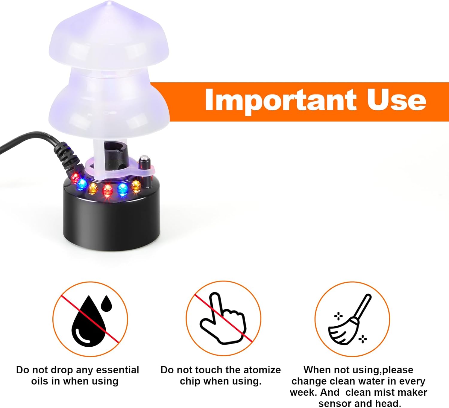 FITNATE Mist Maker with 12 LED Lights