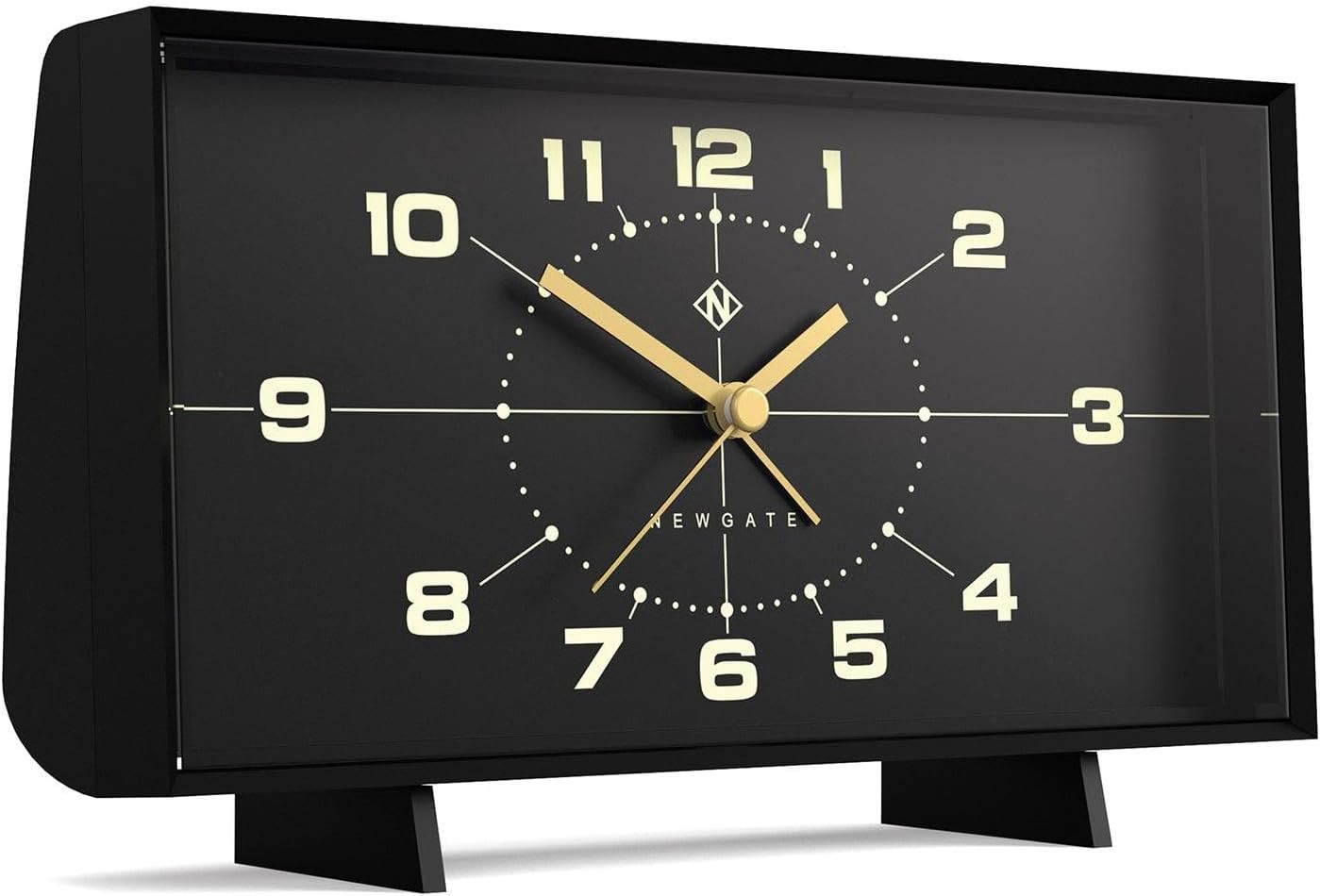 NEWGATE Wideboy Alarm Clock Rectangular Retro Black