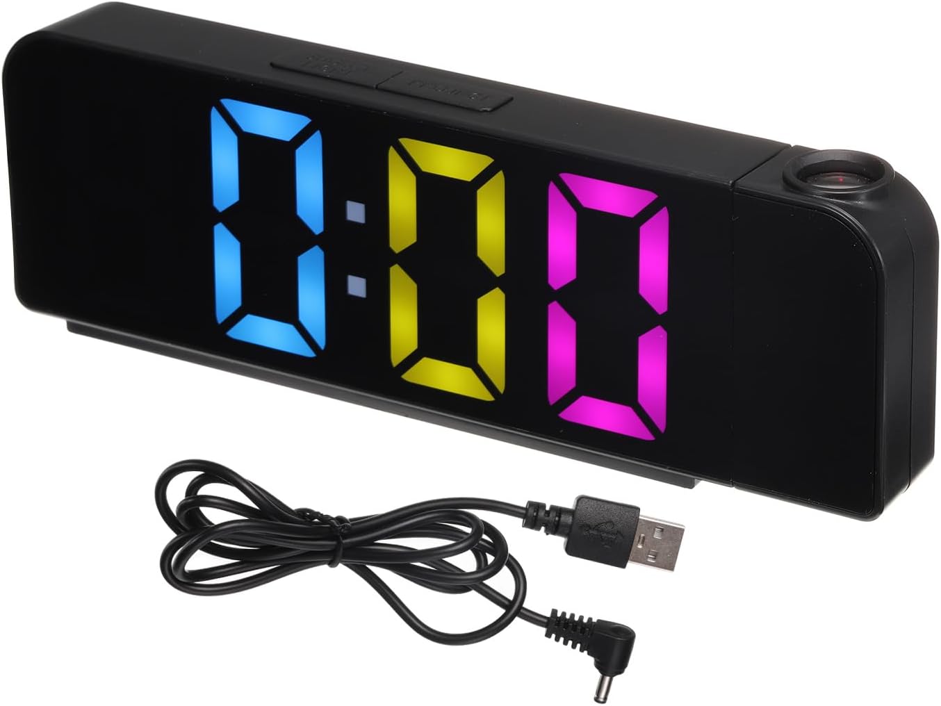 Uxcell Rainbow Light Alarm Clock with USB Charging 1