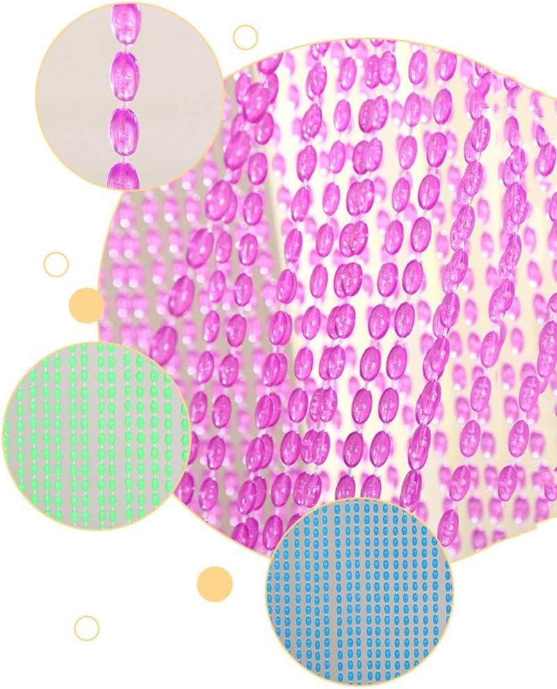 OKUOKA Decorative Bead Curtain with Crystal Imitation Bubbles