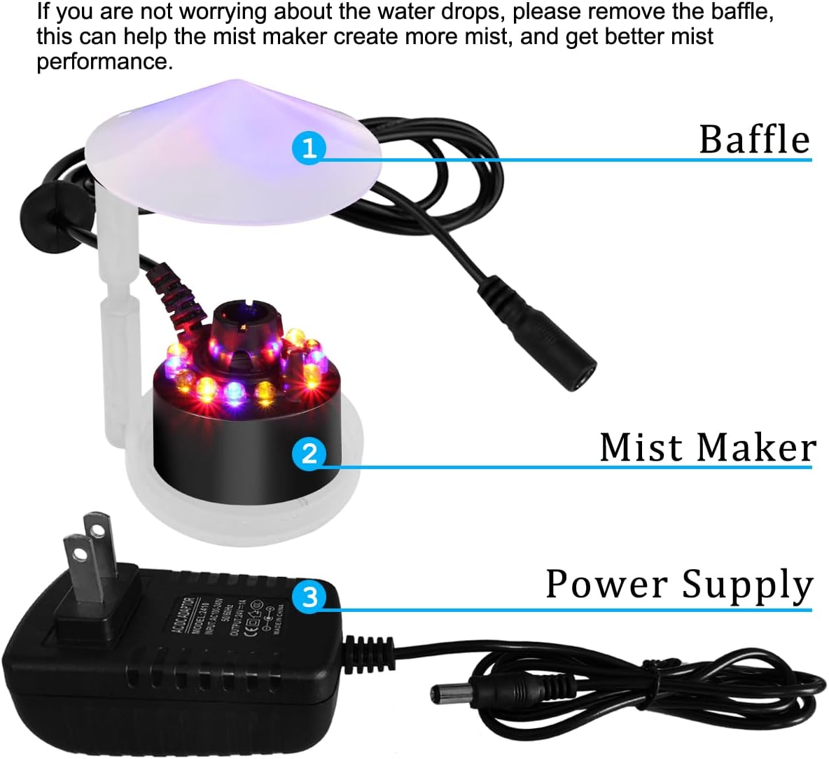 PULACO Mist Maker for Pond and Halloween Decor