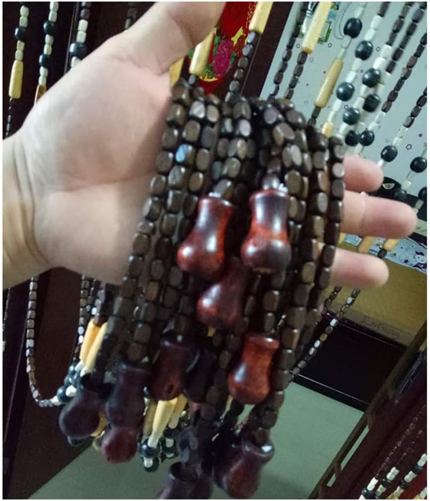 ZHOUXIAO Wood Beaded Curtain 90x180cm