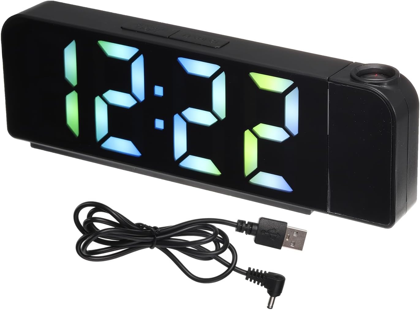 Uxcell Digital Alarm Clock with Rainbow Projection
