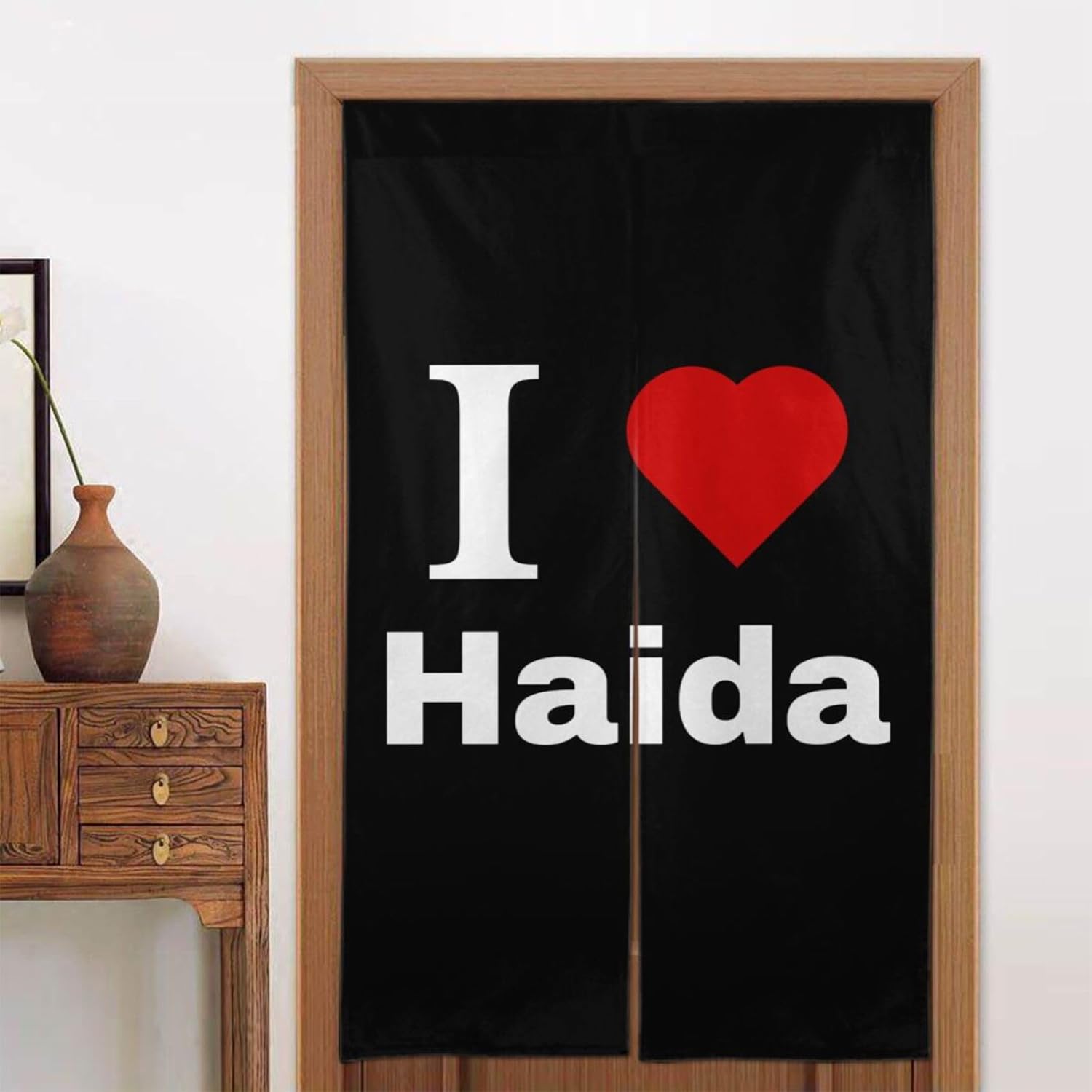 I Love Haida Blackout Curtains Doorway Panels 34x56in