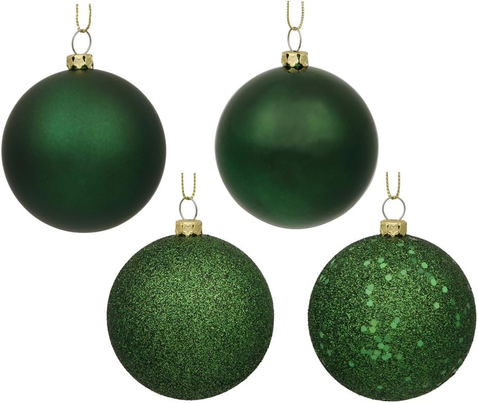 Vickerman 275 Inch Emerald 4 Finish Ball Ornament 20 Pack