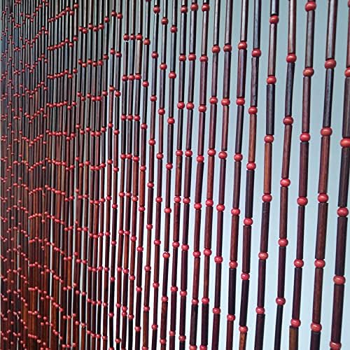 GIVROLDZ Natural Wood Bamboo Beaded Curtain