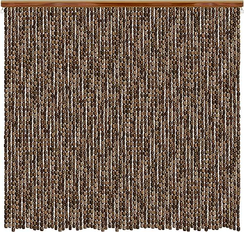 Wcxixo Wooden Bamboo Beaded Curtain for Doorway